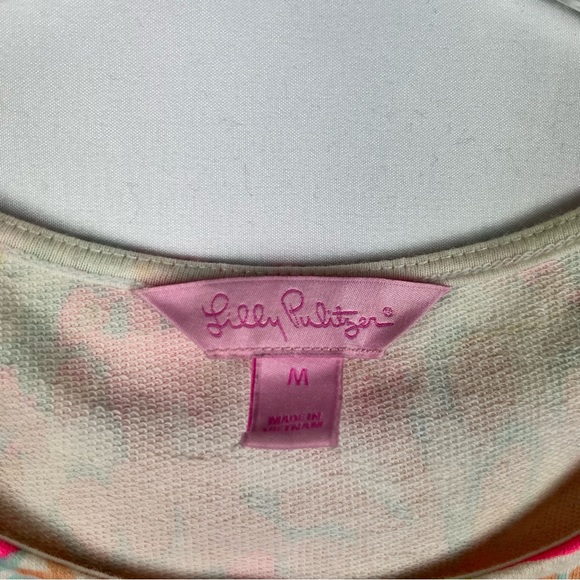 Lilly Pulitzer Colorful Floral Whiting Cutout Back Shift Dress in Scuba to Cuba - Picture 4 of 8